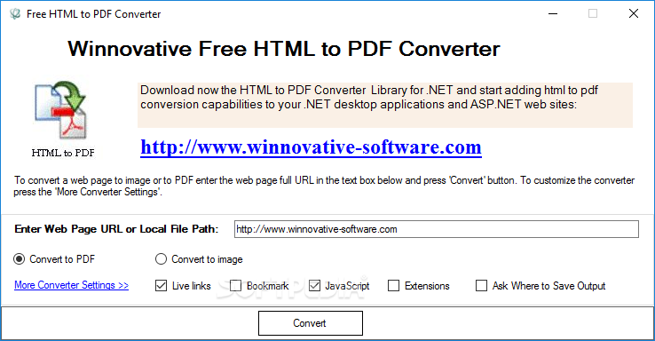 html to pdf converter free download